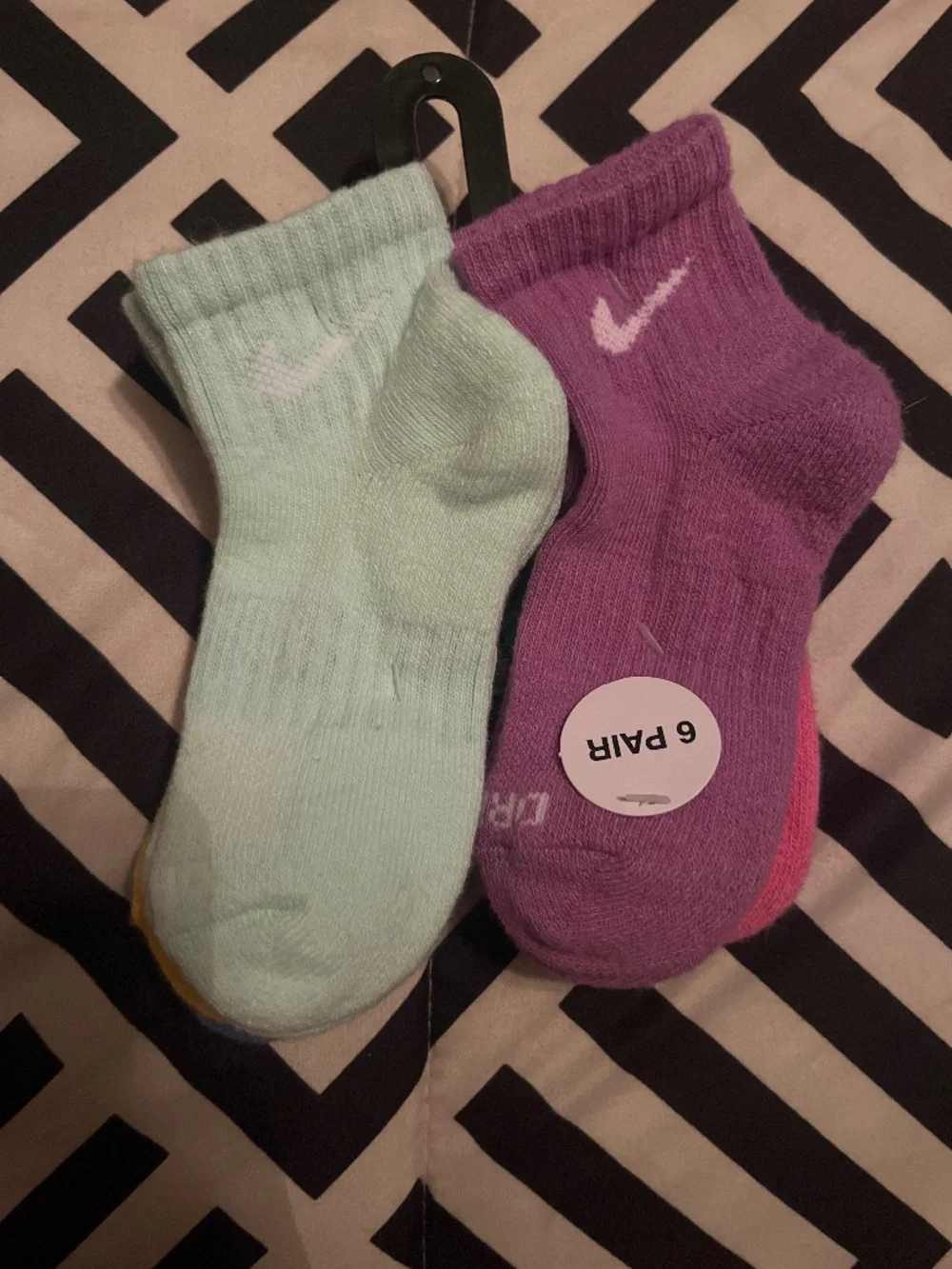 Nike Dri-FIT Cushioned Ankle Socks 6-Pack Youth XS 5-7 / 10C-3Y Multicolor